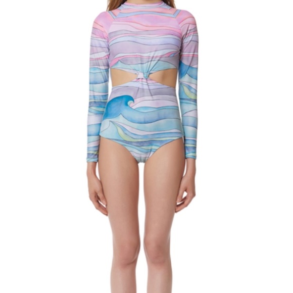 mara hoffman long sleeve swimsuit